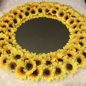 Handcrafted Sunflower Mirror (One-of-a-Kind)